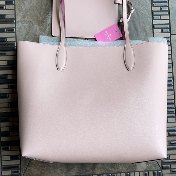 Kate Spade purse and wallet glitter on tote ROSE SMOKE reversible - Picture 7 of 13